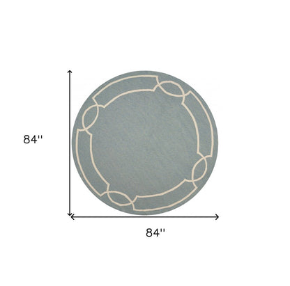 8' X 11' Gray And Ivory Handmade Indoor Outdoor Area Rug