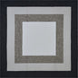 7' X 7' Black And Gray Geometric Hand Hooked Square Rug