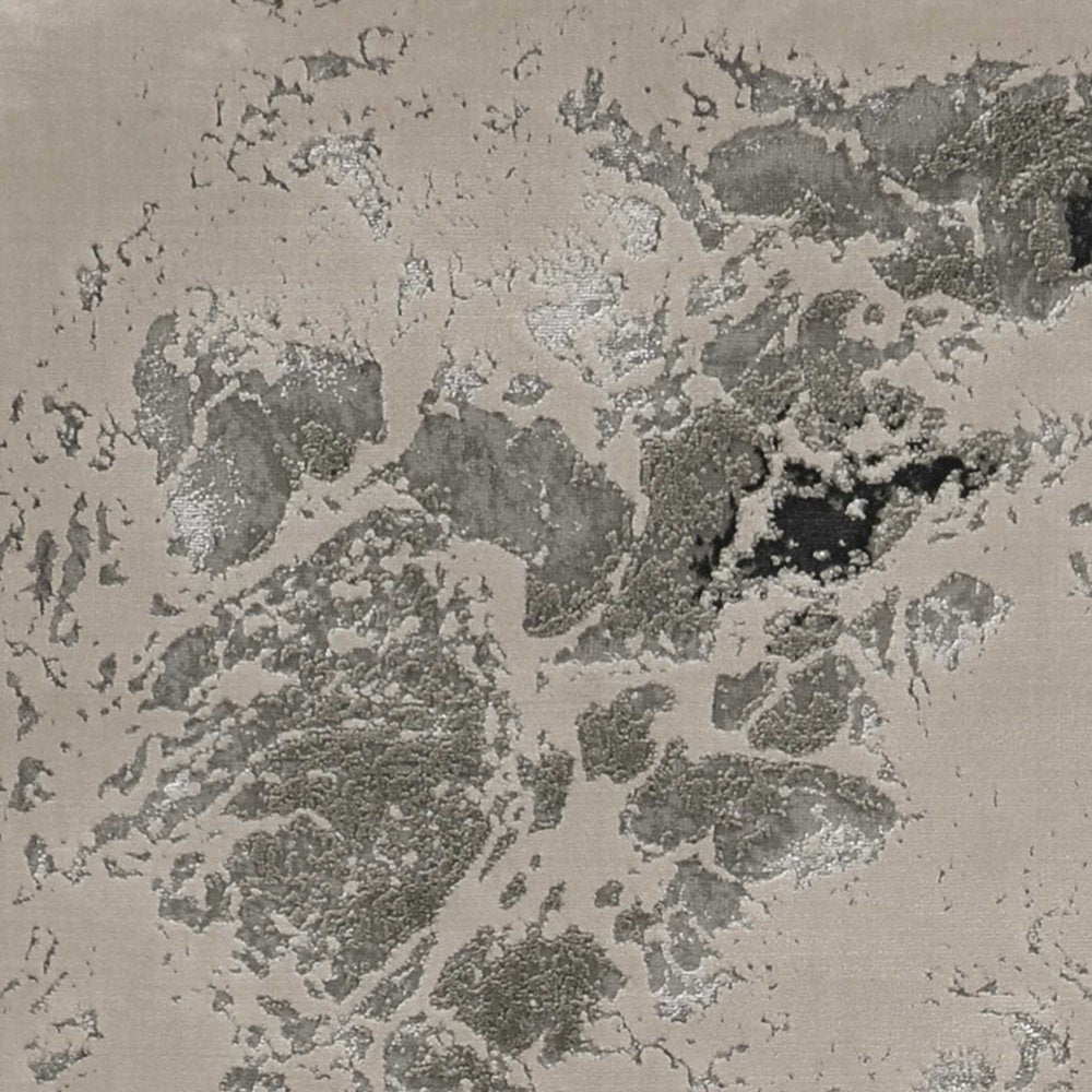 7' X 10' Silver And Black Abstract Area Rug