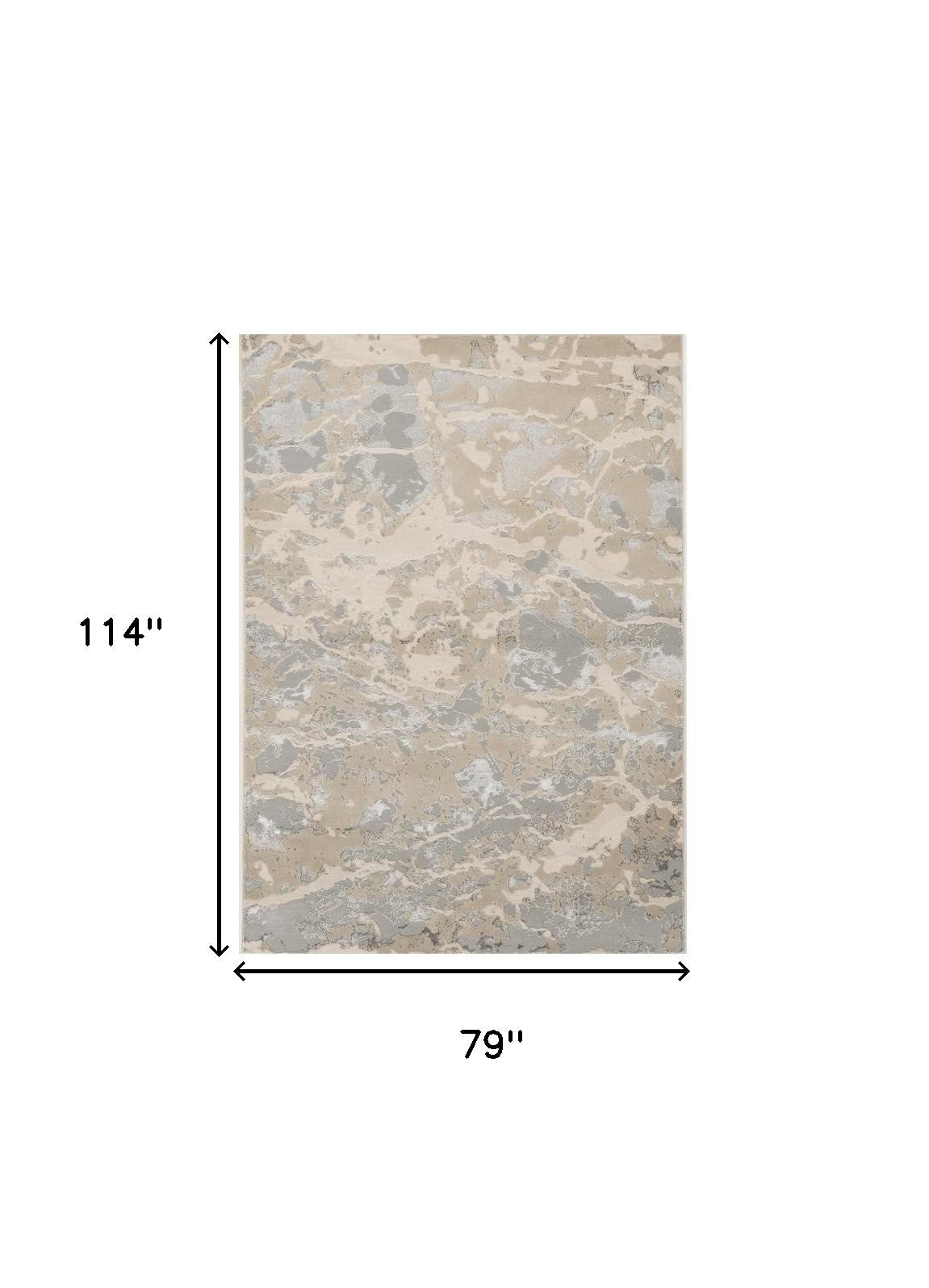 3' X 5' Sand Abstract Area Rug