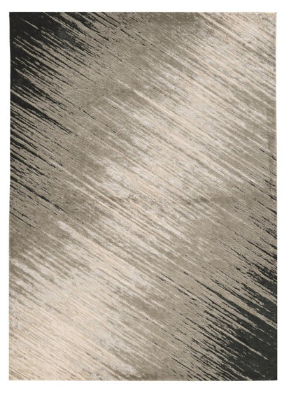 7' X 10' Silver And Gray Abstract Area Rug