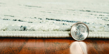 7' X 10' Silver And Gray Abstract Area Rug