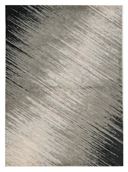 7' X 10' Silver And Gray Abstract Area Rug