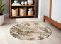 6' Ivory Round Wool Hand Tufted Area Rug