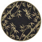 5' Black Round Wool Hand Tufted Area Rug