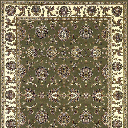 2' X 8' Green Or Ivory Traditional Runner Rug