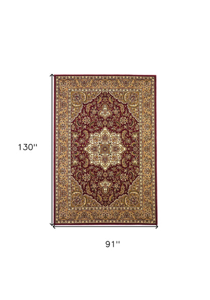 7' X 10'  Polypropylene Red Or  Beige Area Rug