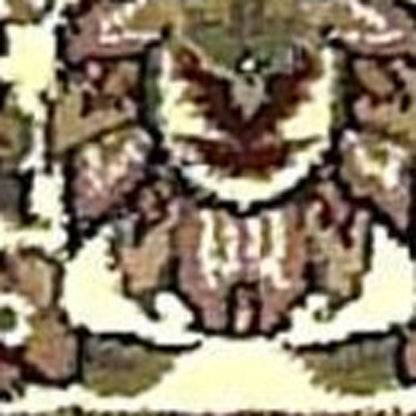 8' Beige And Ivory Floral Runner Rug