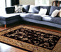 2' X 8' Black Or Beige Floral Runner Rug