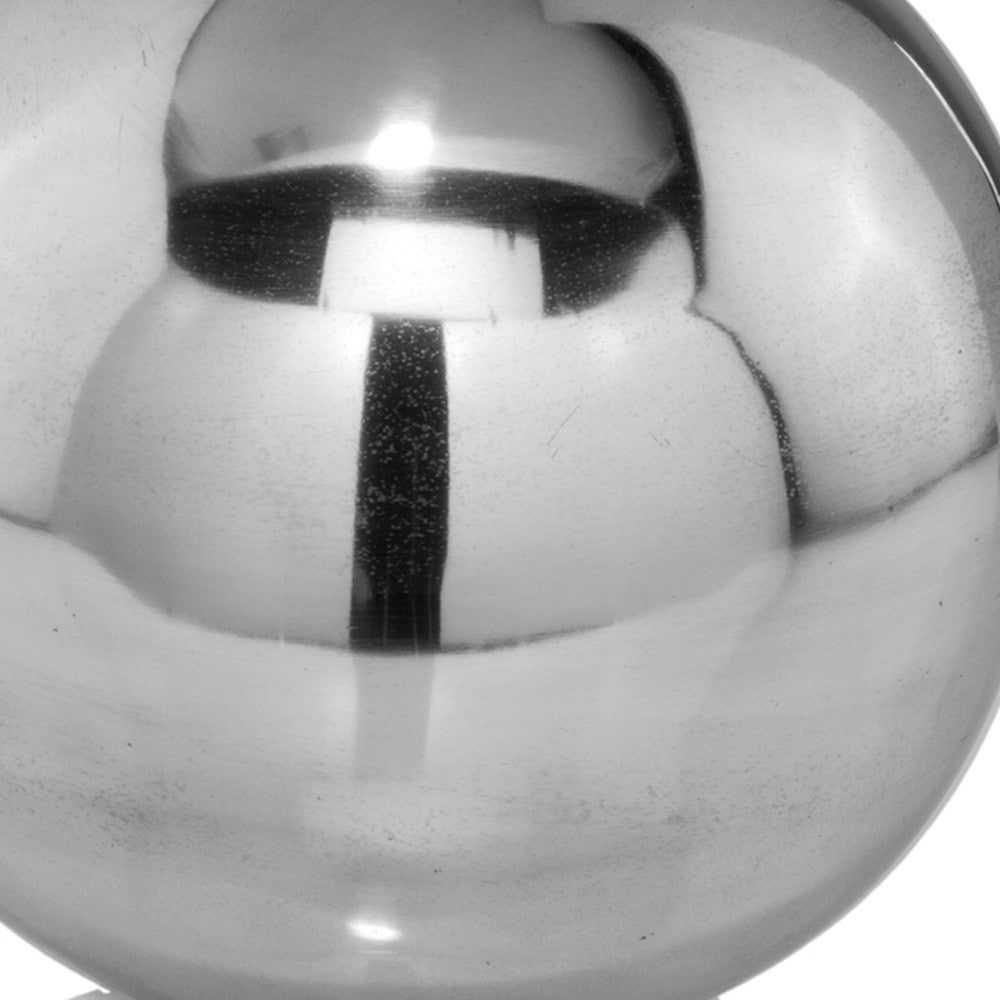 3" Silver Metal Decorative Orb