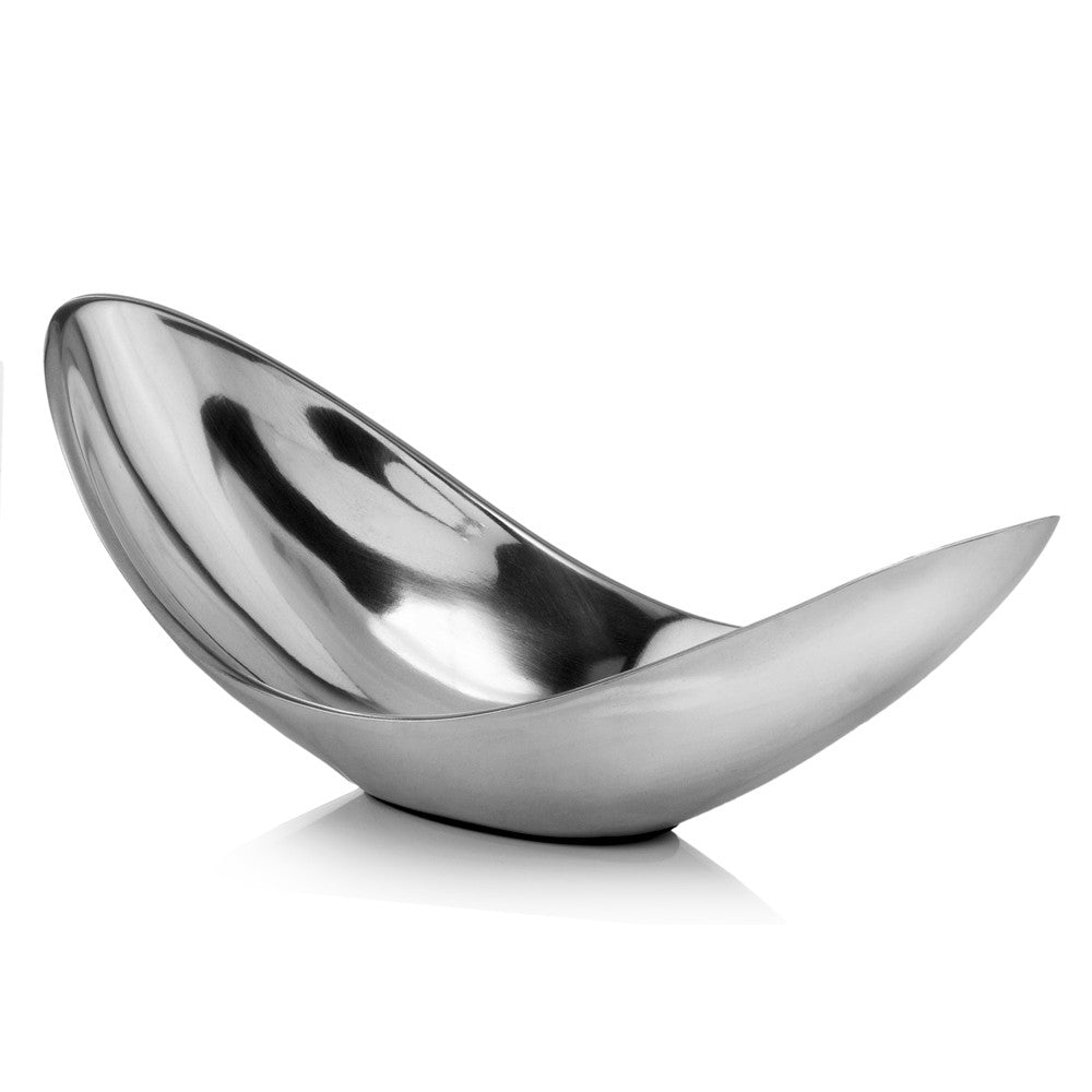 13" Aluminum Modern Twisted Centerpiece Bowl