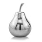 11" Silver Buffed Aluminum Decorative Pear Tabletop Sculpture