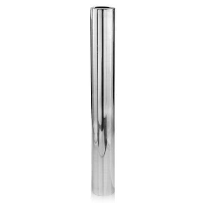 56" Silver Aluminum Cylinder Table Vase