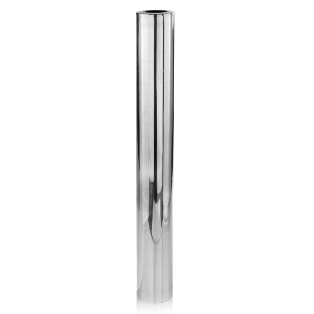 56" Silver Aluminum Cylinder Table Vase