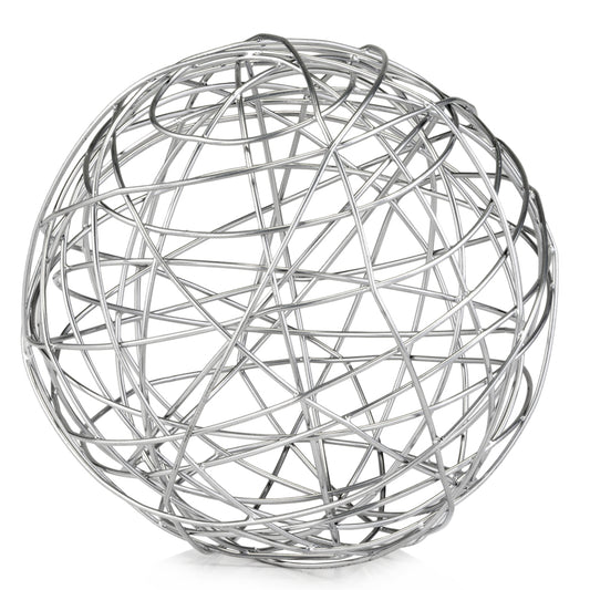 7" X 7" X 7" Silver Large Wire Sphere