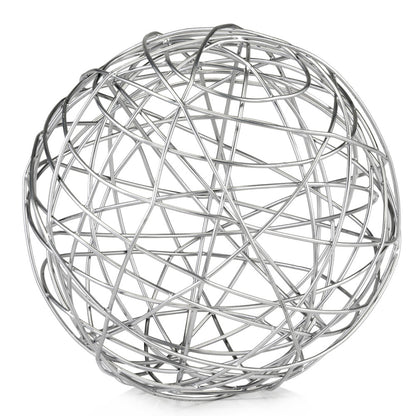 7" X 7" X 7" Silver Large Wire Sphere