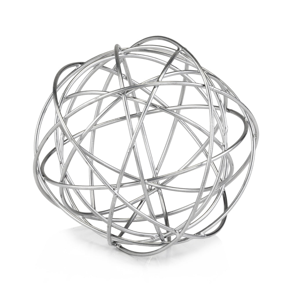 7" X 7" X 7" Silver Large Wire Sphere