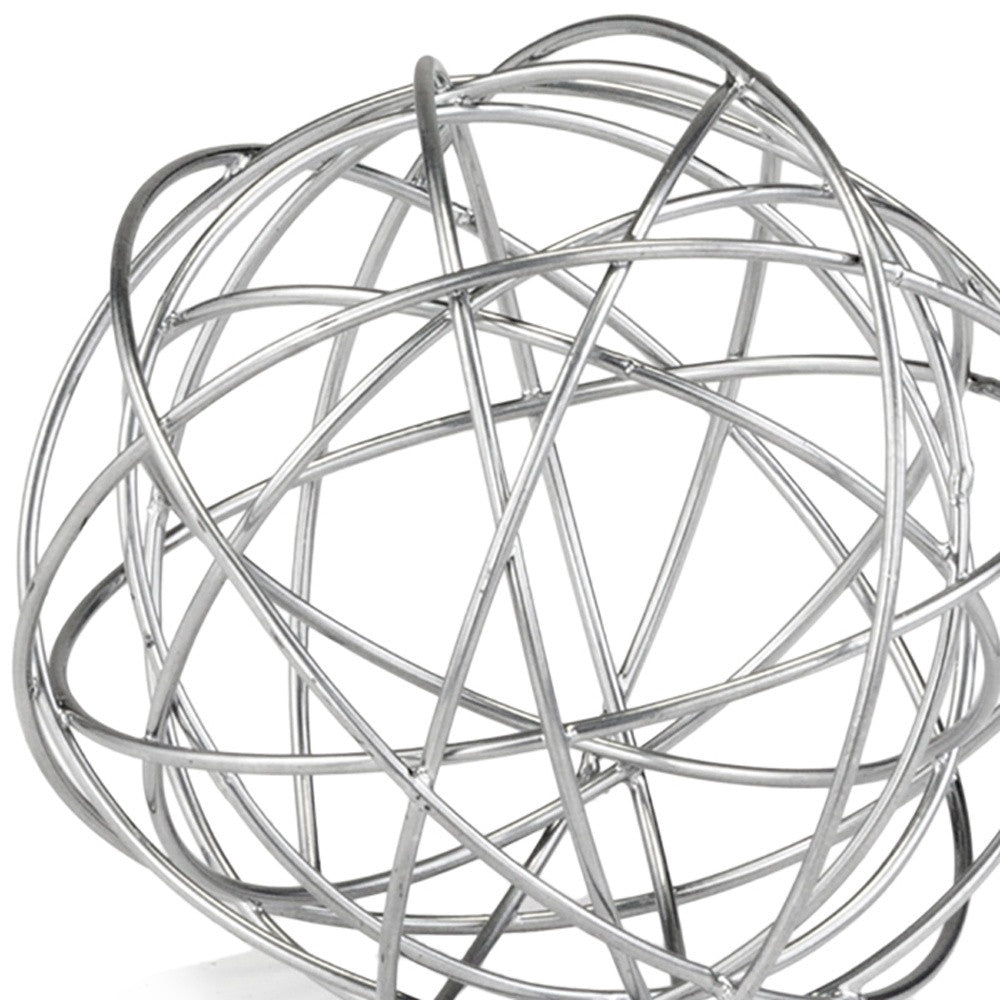 7" X 7" X 7" Silver Large Wire Sphere