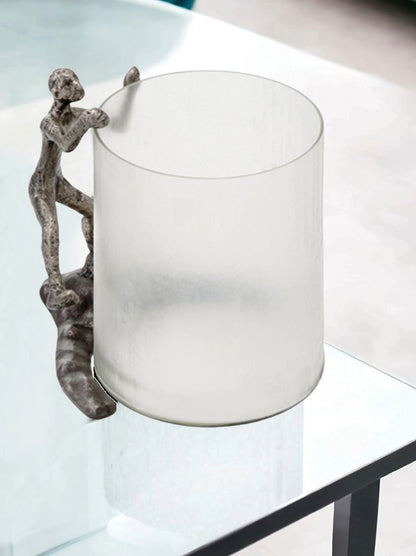 10" Silver Aluminum Tabletop Sculpture