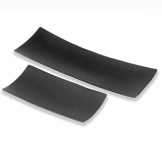 Set of Two Black Contempo Aluminum Trays