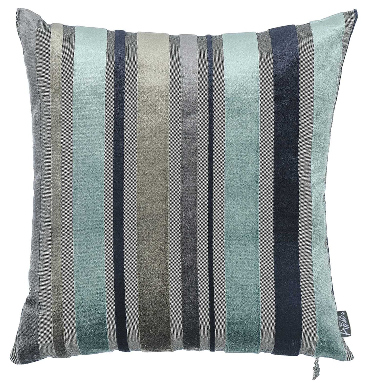 Set Of 2 Blue Variegated Stripe Decorative Pillow Covers