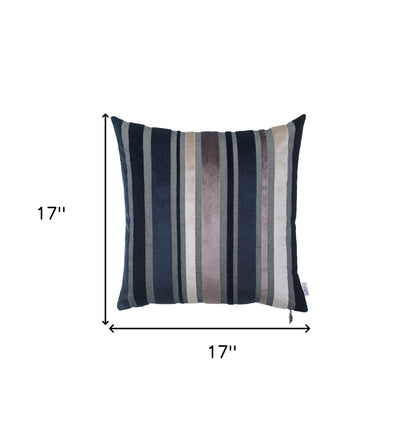 Set Of 2 Midnight Variegated Stripe Decorative Pillow Covers