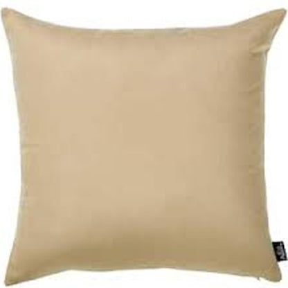 Set Of 2 Light Beige Brushed Twill Decorative Throw Pillow Covers