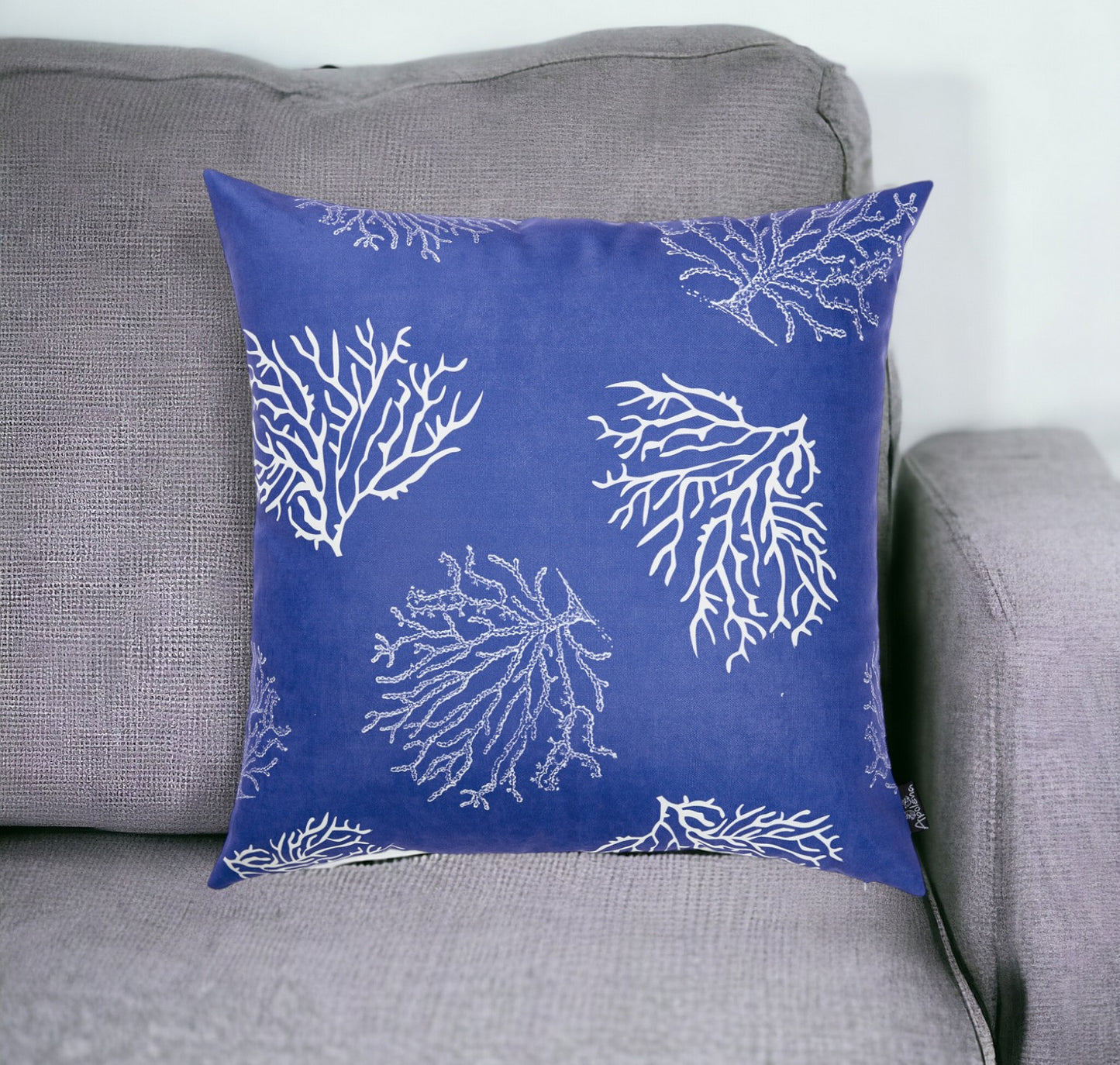 18" Blue and White Throw Pillow Cover