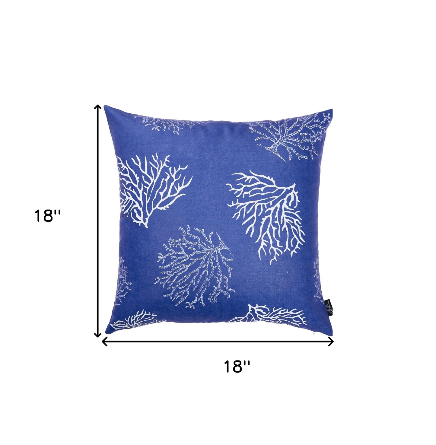 18" Blue and White Throw Pillow Cover