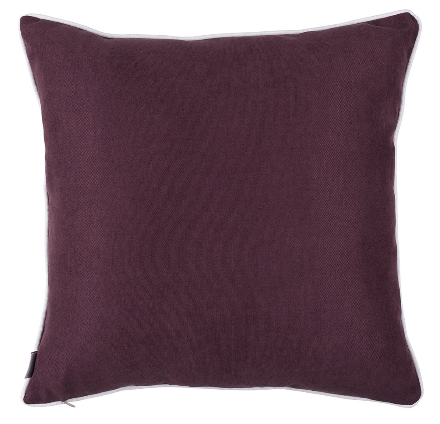 18" Purple and White Throw Pillow Cover