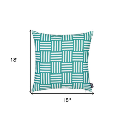 18"X18" Memphis Printed Decorative Throw Pillow Cover