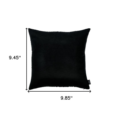 Set Of 2 Black Brushed Twill Decorative Throw Pillow Covers