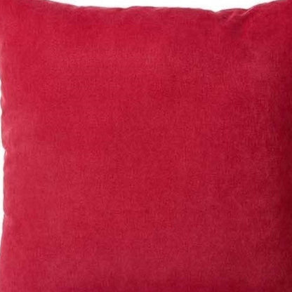 Set of Two 20" Red Fabric Throw Pillow Covers