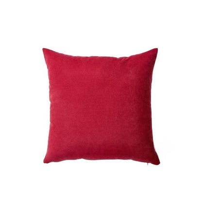 Set of Two 20" Red Fabric Throw Pillow Covers