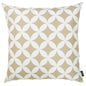 18" Taupe and White Geometric Throw Pillow Cover