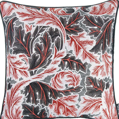 17" Red and White Throw Pillow Cover