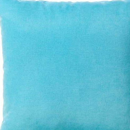 Set of Two 18" Aqua Fabric Throw Pillow Covers