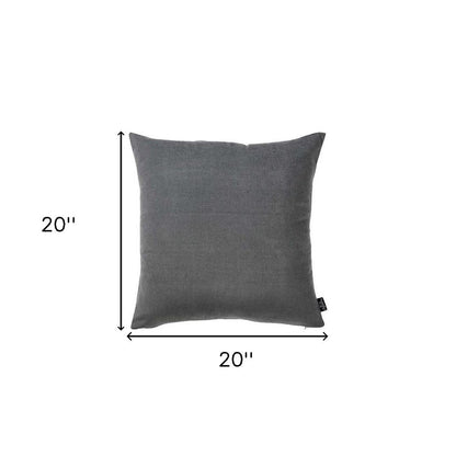 Set of Two 20" Gray Throw Pillow Covers