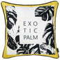 18" Black and White Fabrc Throw Pillow Cover