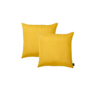 Set of Two 20" Yellow Throw Pillow Covers