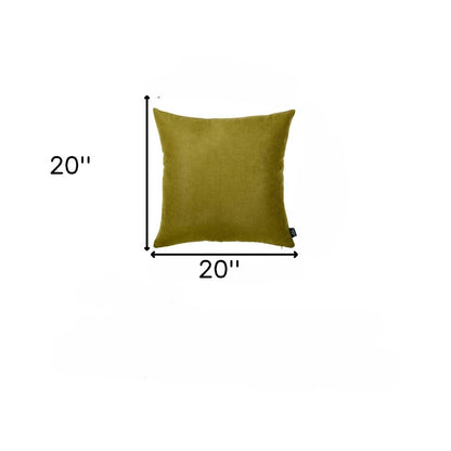 20"X20" Lime Green Honey Decorative Throw Pillow Cover (2 Pcs In Set)