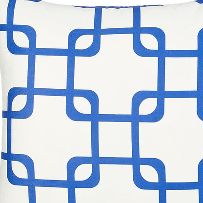 18" Blue and White Throw Pillow Cover