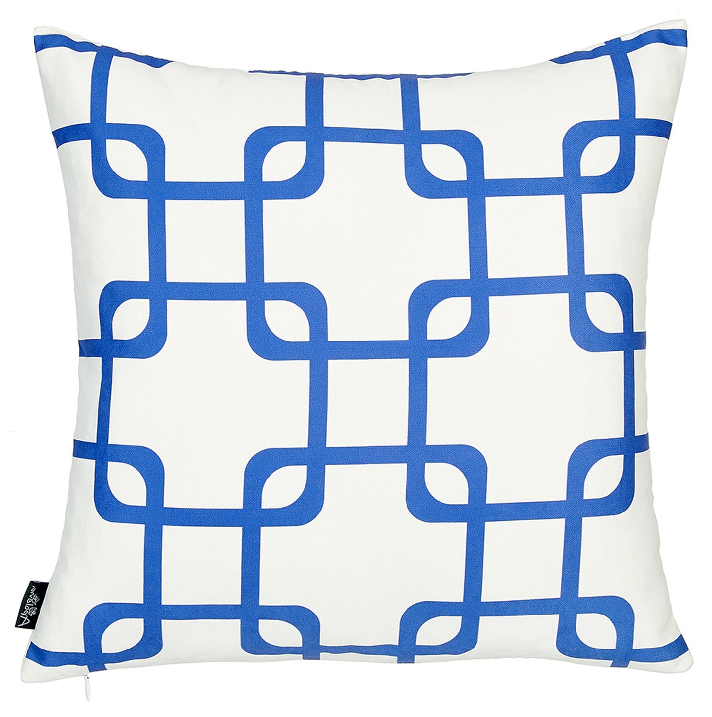 18" Blue and White Throw Pillow Cover