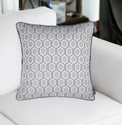 17" Gray Throw Pillow Cover