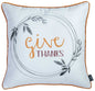 18" Orange and White Throw Pillow Cover