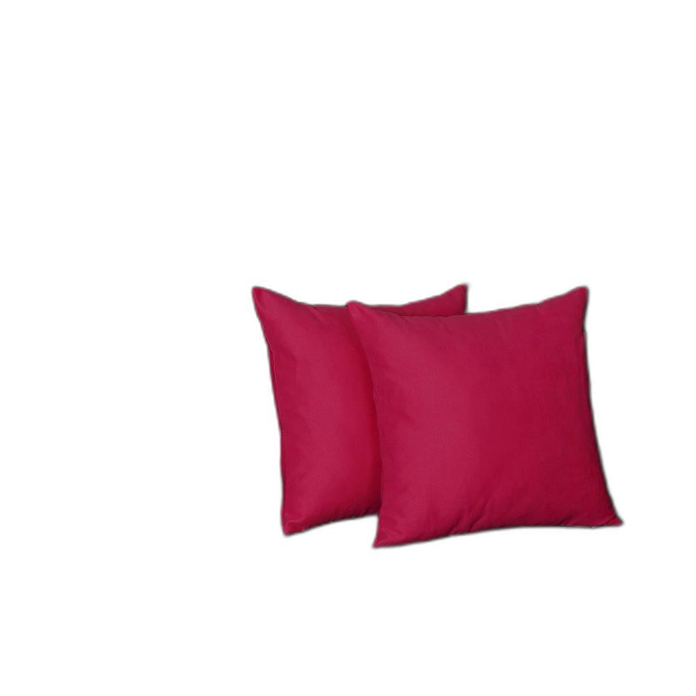 Set Of 2 Pink Brushed Twill Decorative Throw Pillow Covers