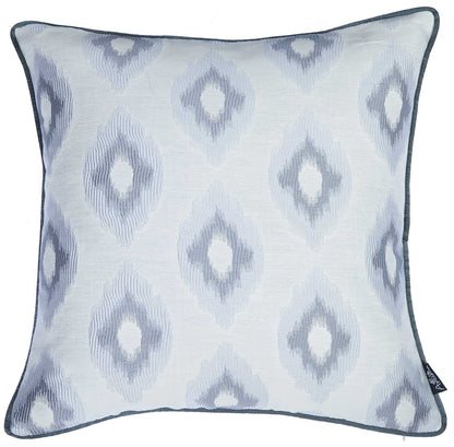 17"X 17" Grey Jacquard Chic Decorative Throw Pillow Cover