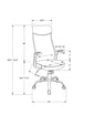 Black Fabric Seat Swivel Adjustable Task Chair Fabric Back Plastic Frame
