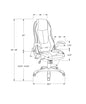 Black Faux Leather Tufted Seat Swivel Adjustable Executive Chair Leather Back Steel Frame