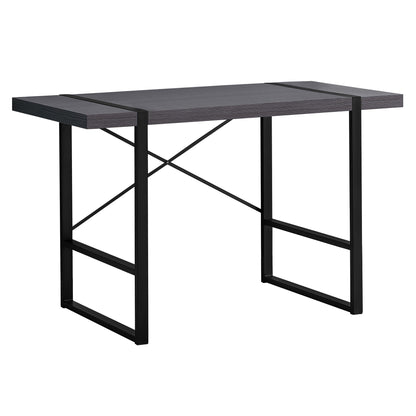 24" Gray and Black Computer Desk